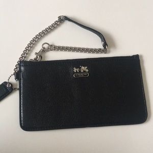 COACH Madison Pebbled Leather Chain Wristlet